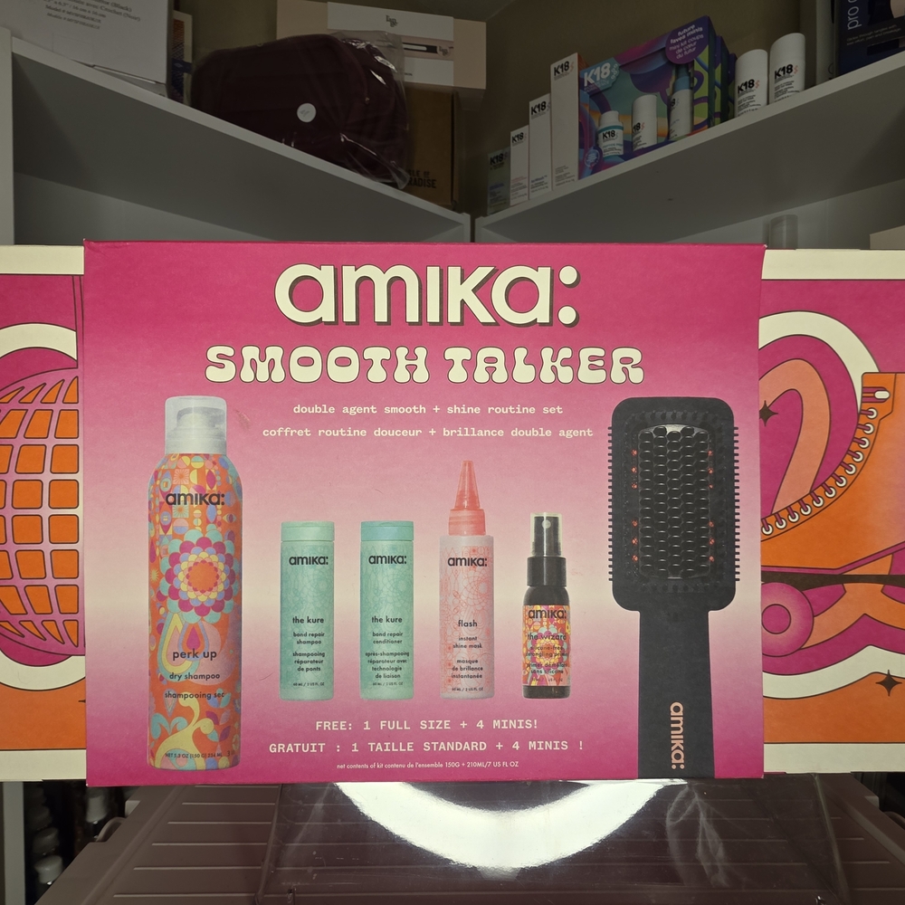 Amika Smooth Talker Set with Pink and Orange Packaging